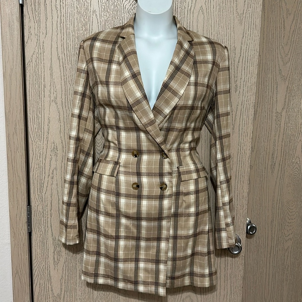 SHEIN XL PLAID BLAZER DRESS SIZE XL US 12